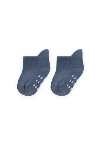 ABS Printed Baby Booties Socks 0-4 Years Indigo Blue