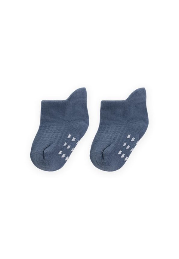 ABS Printed Baby Booties Socks 0-4 Years Indigo Blue