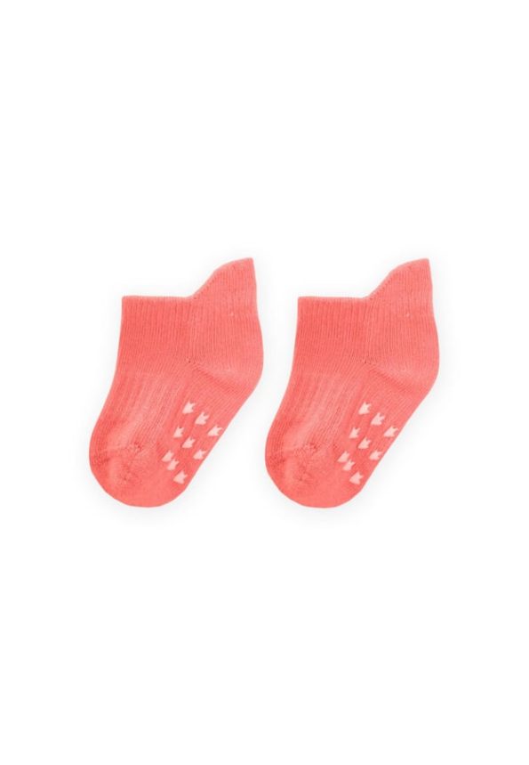 ABS Printed Baby Booties Socks 0-4 Years Peach