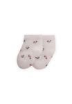Floral Pattern Baby Booties Socks 0-4 Years Ecru
