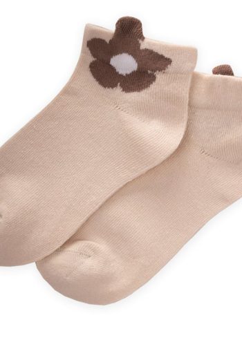 3D Children's Slipper Socks Ages 5-12 Beige