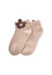 3D Children's Slipper Socks Ages 5-12 Beige