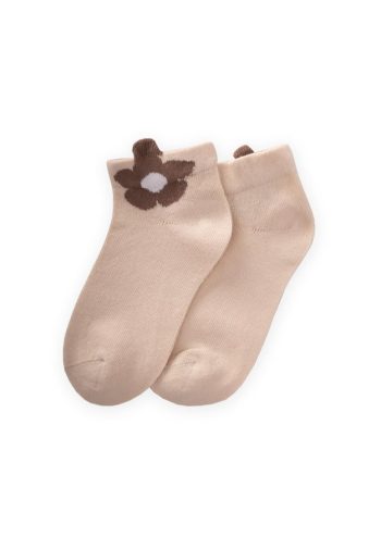 3D Children's Slipper Socks Ages 5-12 Beige