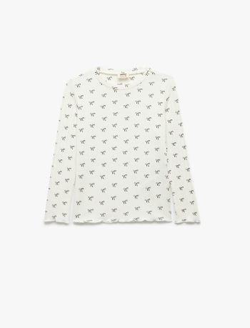 Girl Bow Printed T-Shirt