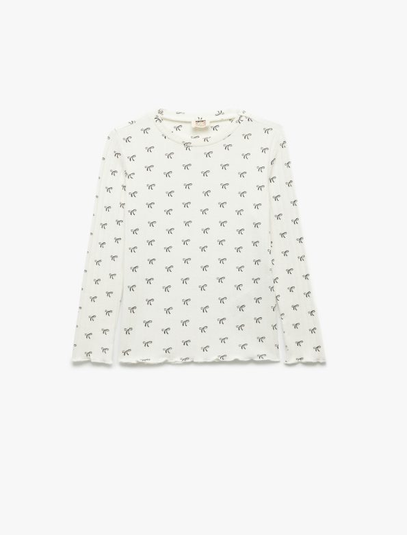 Girl Bow Printed T-Shirt