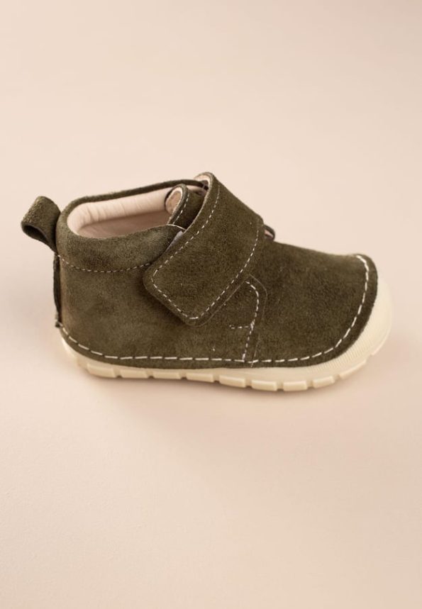 Baby First Steps Shoes in Olive Green