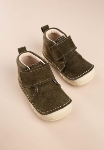 Baby First Steps Shoes in Olive Green
