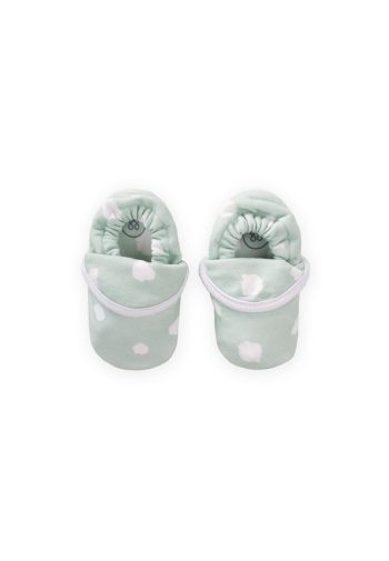 Elastic Back Baby Booties 16-23 Months Mint Green