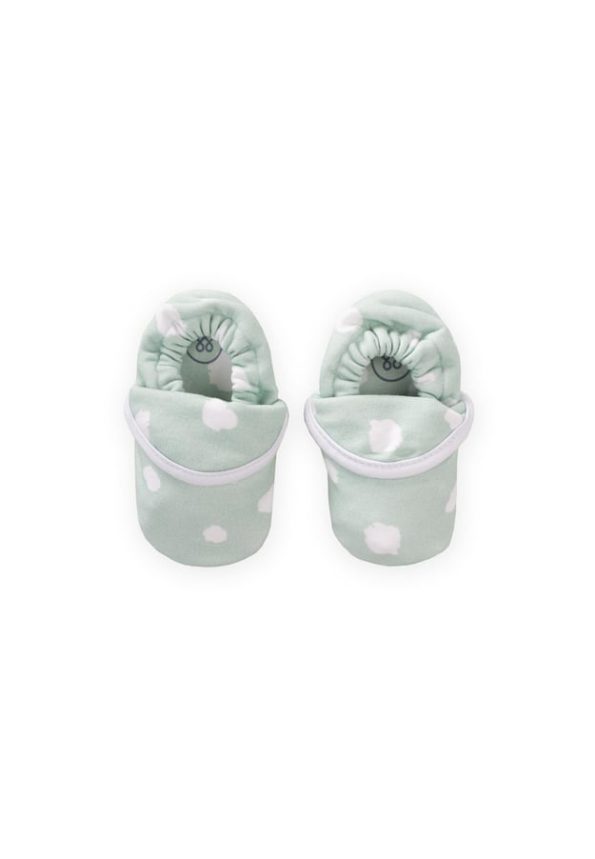 Elastic Back Baby Booties 16-23 Months Mint Green