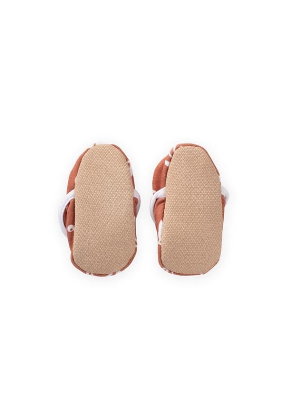 Elastic Back Baby Booties 16-23 Months Brown