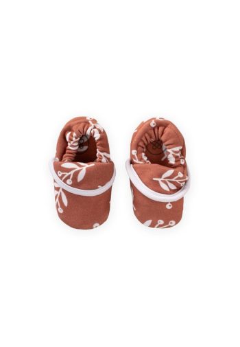 Elastic Back Baby Booties 16-23 Months Brown