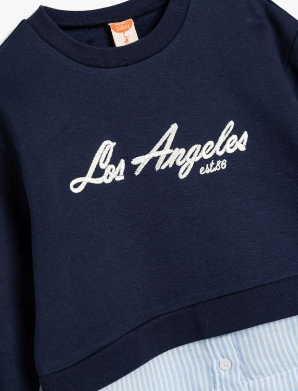 Girls' Baby City Print Long Sleeve Crew Neck Sweatshirt