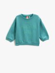 Girls' Printed Long Sleeve Crew Neck Sweatshirt