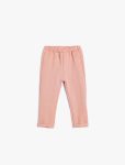 Girls' Baby Elastic Waist Textured Basic Sweatpants