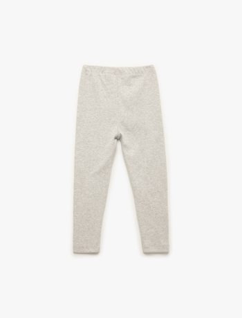 Girls' Cotton Ribbed Basic Long Leggings