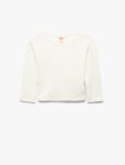 Girls' Long Sleeve Crew Neck Viscose Basic T-Shirt
