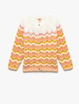 Girls' Cotton Long Sleeve Crew Neck Knit Cardigan