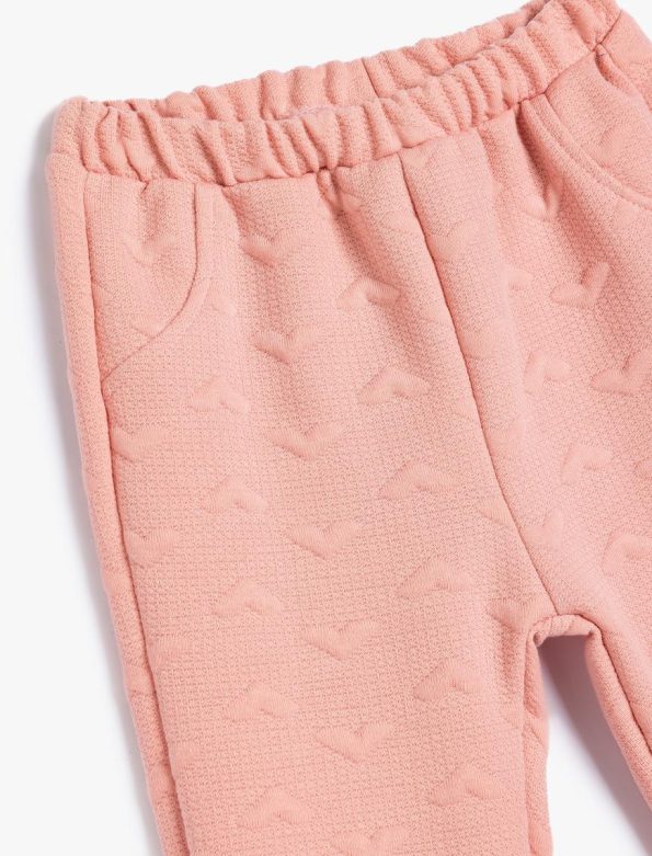 Girls' Baby Elastic Waist Textured Basic Sweatpants