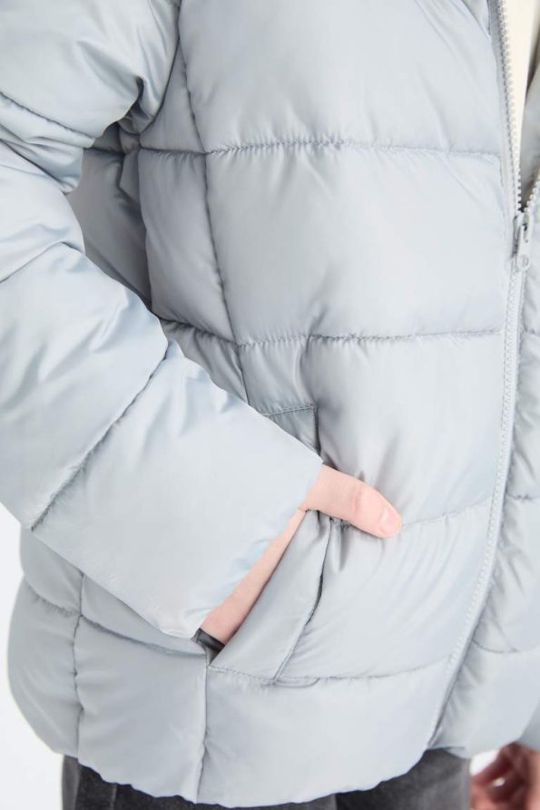 Boys' Water-Resistant Hooded Zip-Up Puffer Jacket