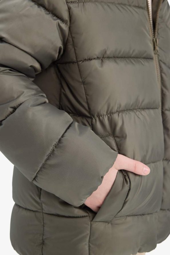 Boys' Waterproof Hooded Zip-Up Puffer Jacket