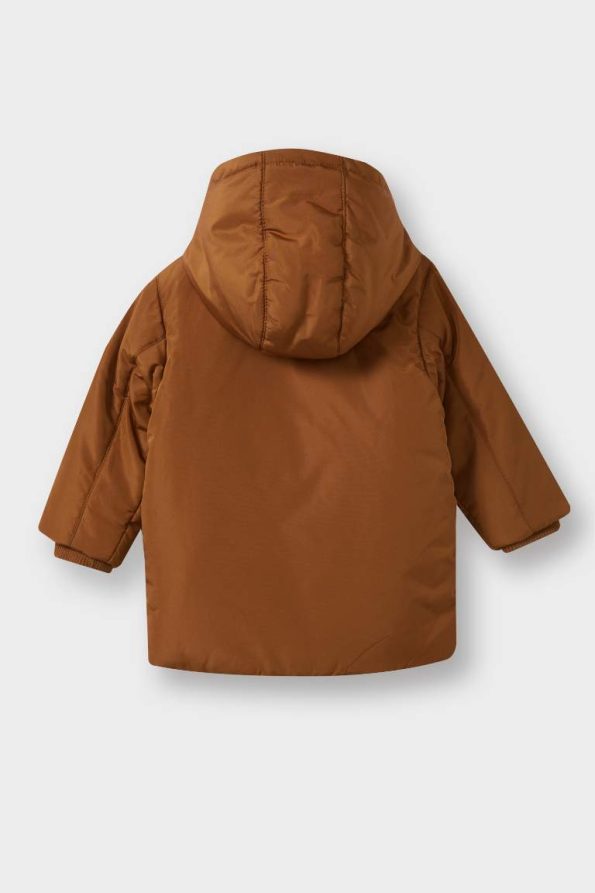 Boys' Waterproof Hooded Plush Lined Jacket