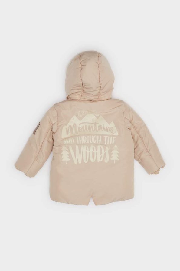 Boys' Waterproof Hooded Plush Lined Zip-Up Jacket