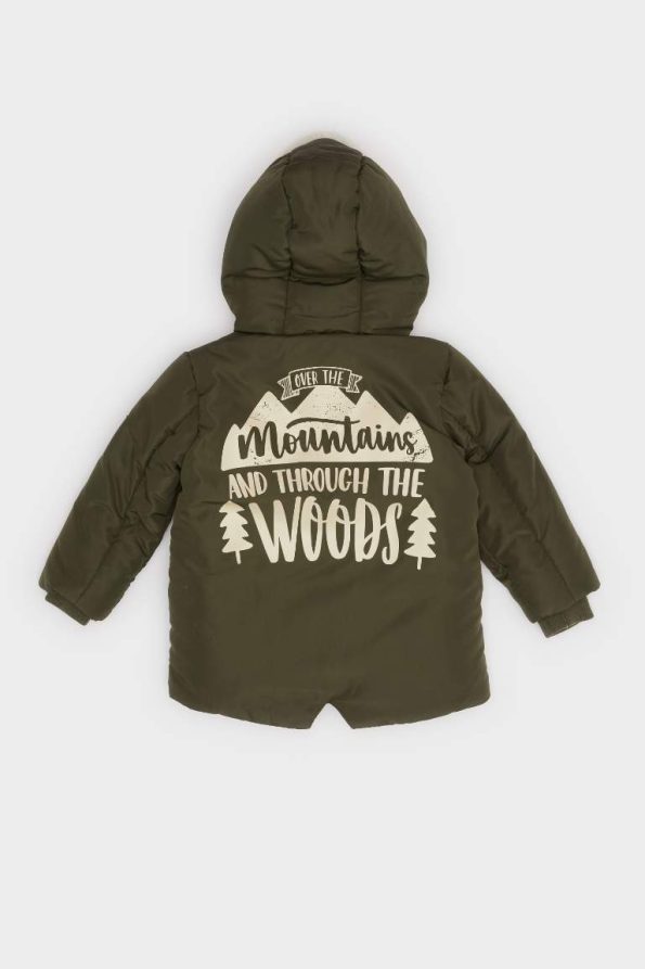 Boys' Waterproof Hooded Fleece Lined Zip-Up Jacket