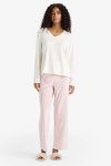 Fall in Love Striped Velour Long Sleeve Pajama Set