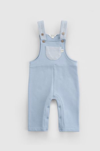Organic Cotton Baby Dungarees Blue
