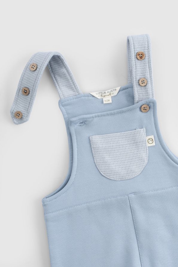 Organic Cotton Baby Dungarees Blue