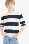 Boys' Striped Knit Sweater with Crew Neck