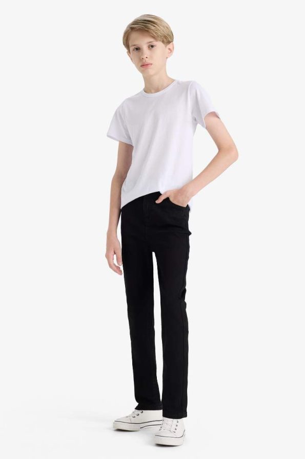 Boys' Slim Fit Straight Leg School Jeans