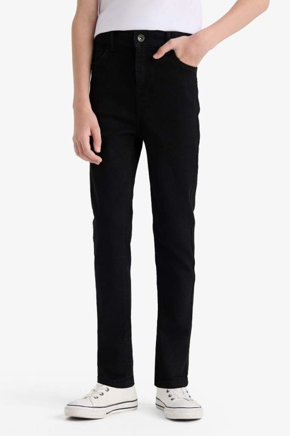 Boys' Slim Fit Straight Leg School Jeans