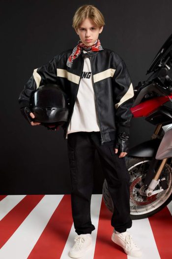 Boys' Water-Resistant College Collar Bomber Jacket