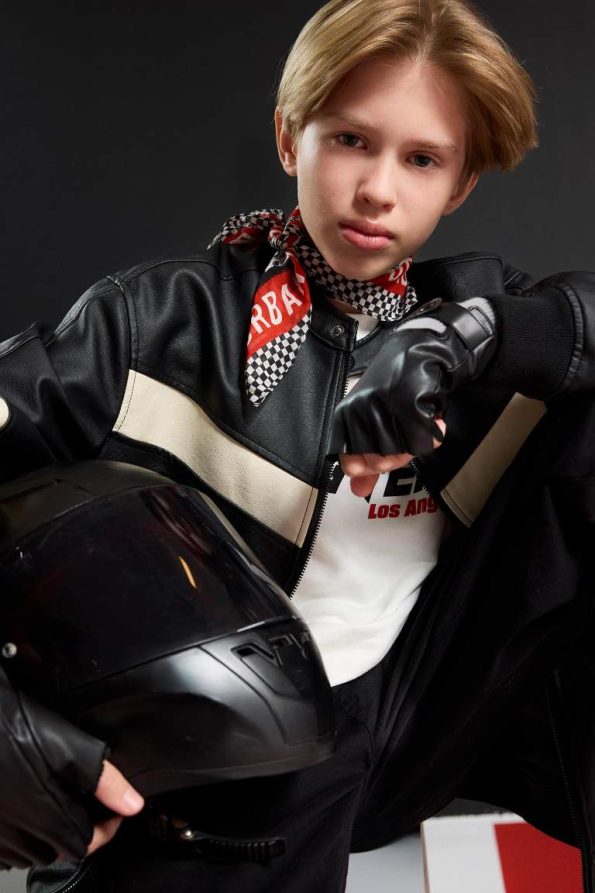 Boys' Water-Resistant College Collar Bomber Jacket