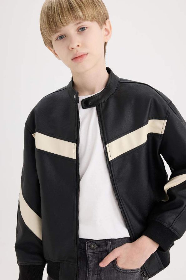 Boys' Water-Resistant College Collar Bomber Jacket