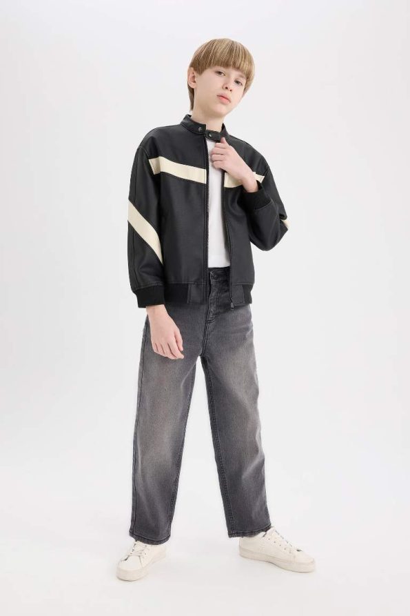 Boys' Water-Resistant College Collar Bomber Jacket