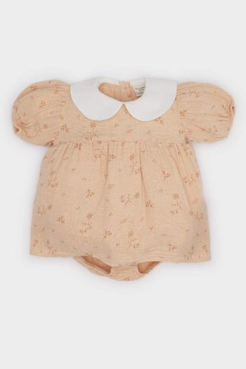 Newborn Floral Muslin Jumpsuit for Baby Girls