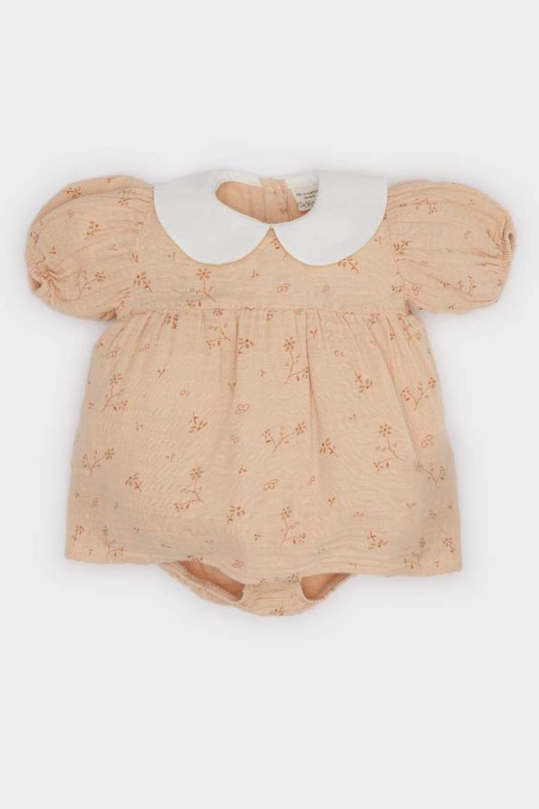 Newborn Floral Muslin Jumpsuit for Baby Girls