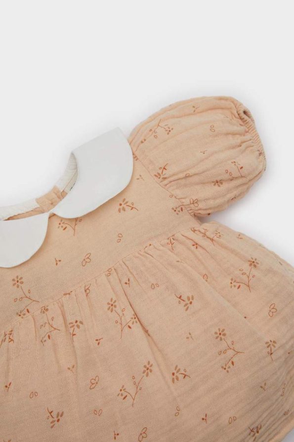 Newborn Floral Muslin Jumpsuit for Baby Girls