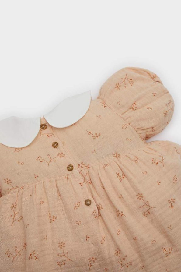 Newborn Floral Muslin Jumpsuit for Baby Girls