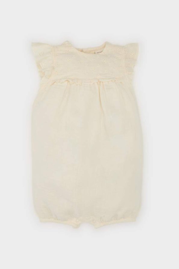 Newborn Baby Girl Muslin Romper