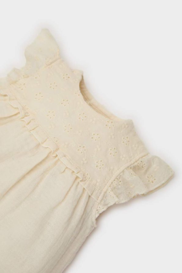Newborn Baby Girl Muslin Romper