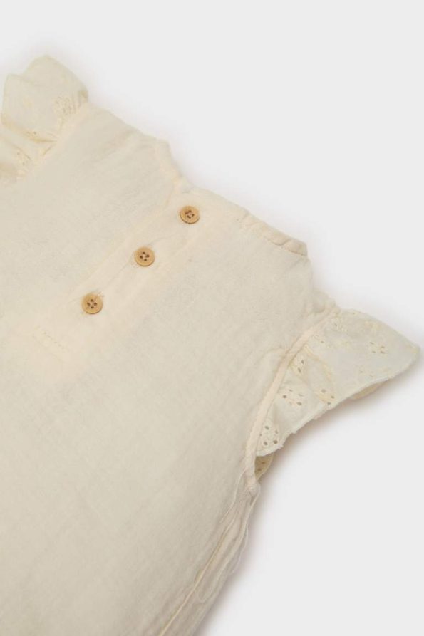 Newborn Baby Girl Muslin Romper