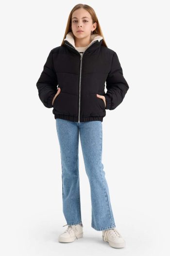 Girls' Plush Lined Zipper Jacket