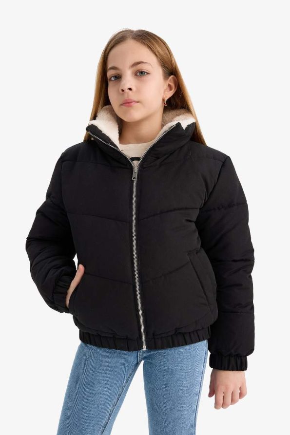 Girls' Plush Lined Zipper Jacket
