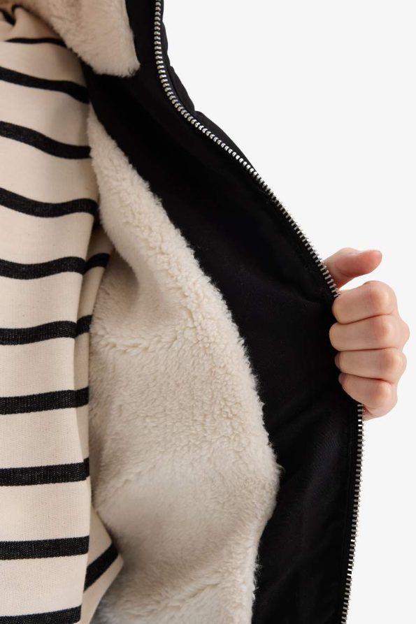 Girls' Plush Lined Zipper Jacket