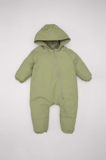 Boys' Waterproof Hooded Zip-Up Snowsuit