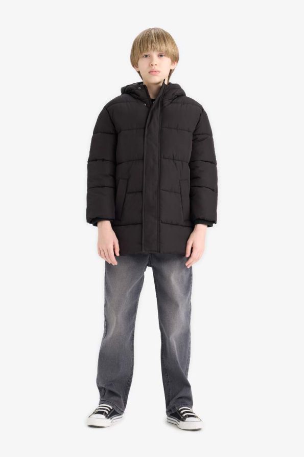 Boys' Water-Resistant Hooded Zip-Up Parka