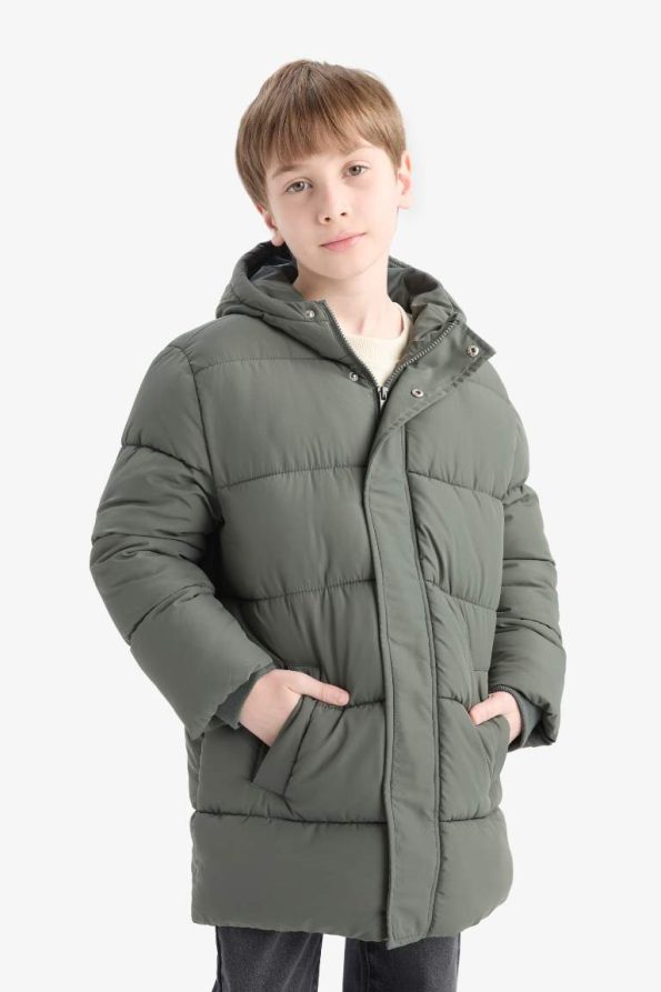 Boys' Water-Resistant Hooded Zip-Up Parka